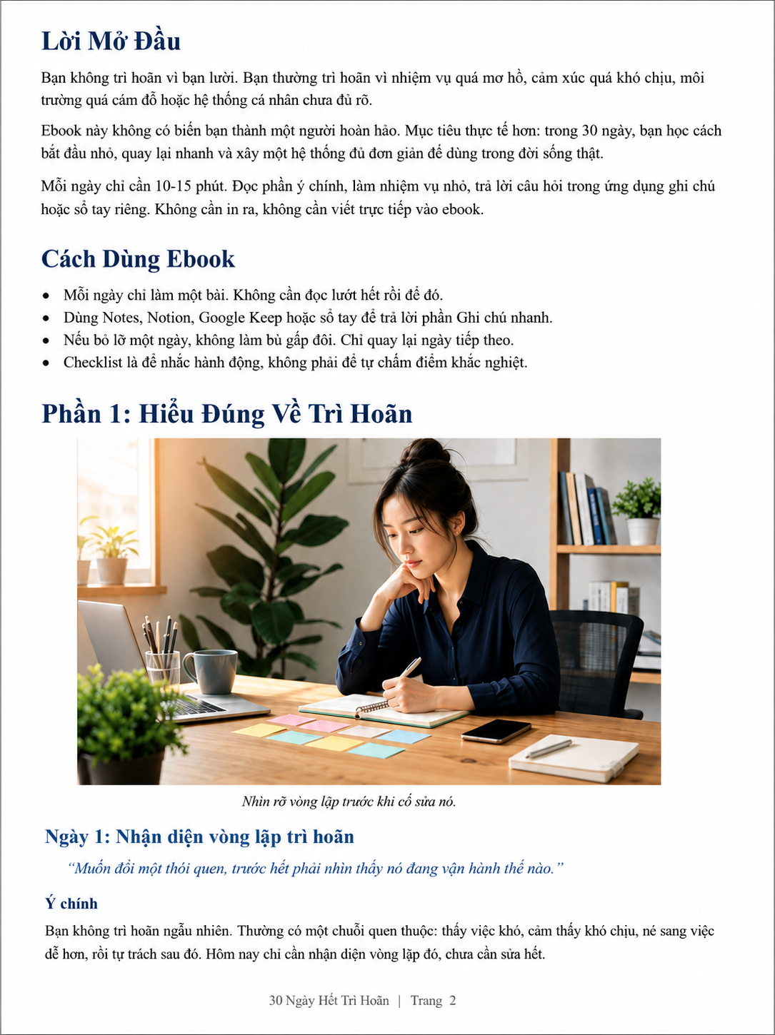 Trang mẫu ebook - Lời mở đầu và Phần 1 Ngày 1