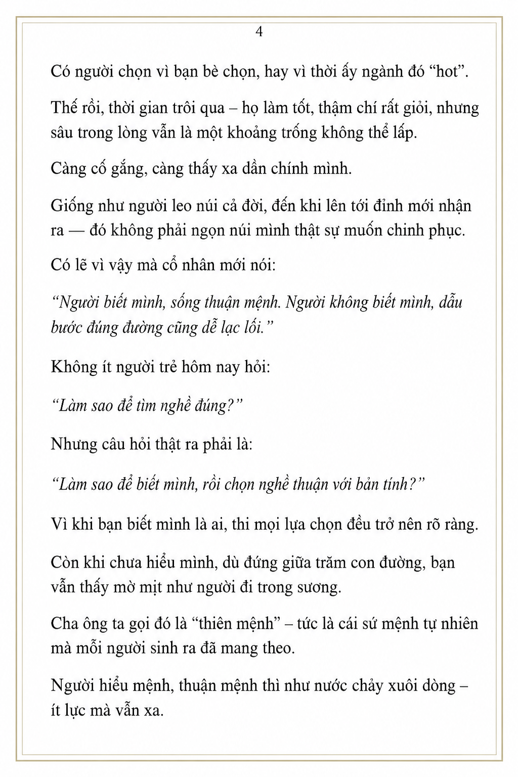 Trang mẫu ebook Thấu Hiểu Bản Thân - Trang 4
